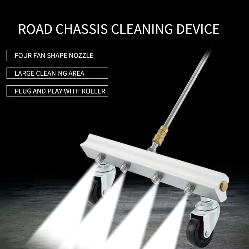 Multifunctional 4 Nozzle Car Chassis Cleaning Device And Road Washer Device For High Pressure Washer With 50cm Rod