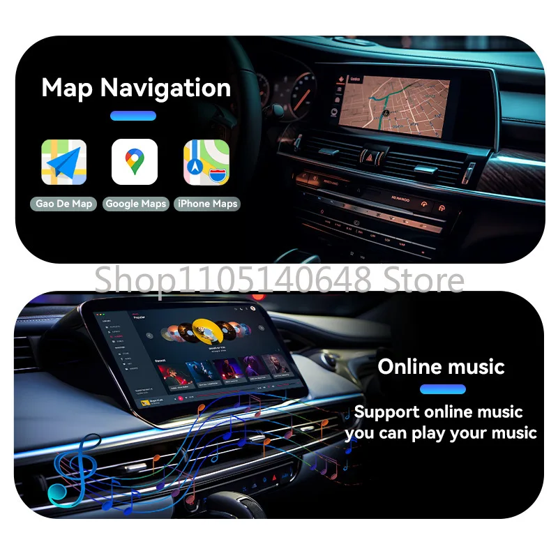 صندوق Carplay سلكي إلى صب الشاشة اللاسلكية محول صندوق ربط ذكي معالج ثنائي النواة