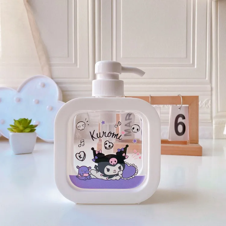 Bathroom Soap Dispensers Refillable Hello Ktty Kuromi Stitch Shampoo Shower Gel Holder Portable Travel Dispenser Empty Bath