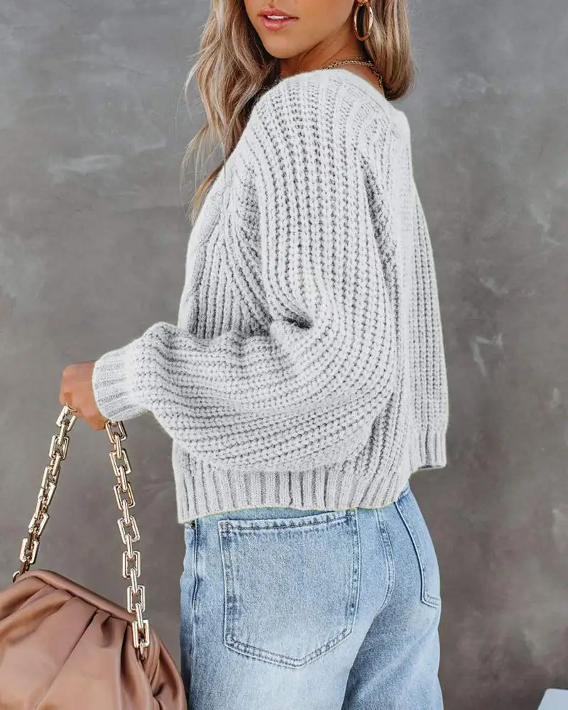 V-Ne Long Sve ort Cardigan Pure Color Open Front Sweater Street Sle Autumn Winter Loose Fit Regular Thin