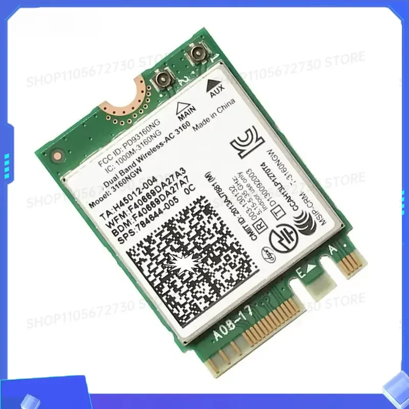 for 2026 Notebook Ngff Wireless Adapter for 3160 Series Dual Band AC Bluetooth 4.0 Compatible with Windows Linux System