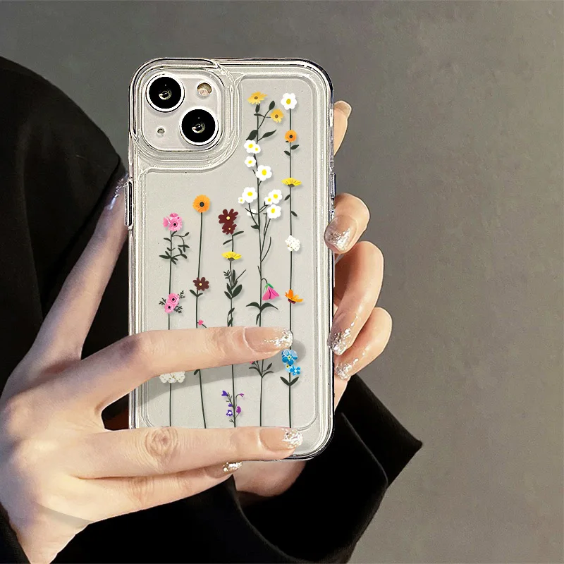 Case For Huawei P30 Pro P40 P50 P60 Pro Cases Flower Cover Honor 100 90 80 70 60 30 Pro Nova 11 10 8 Pro Clear Tpu Cover Bumper