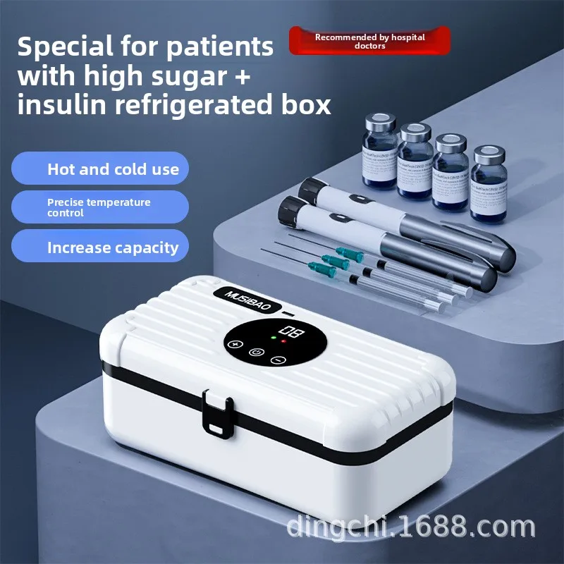 Mini Portable Constant Temperature Medication Cooler Box Hot Cold Dual Use Small Fridge For Insulin Household Travel All Season