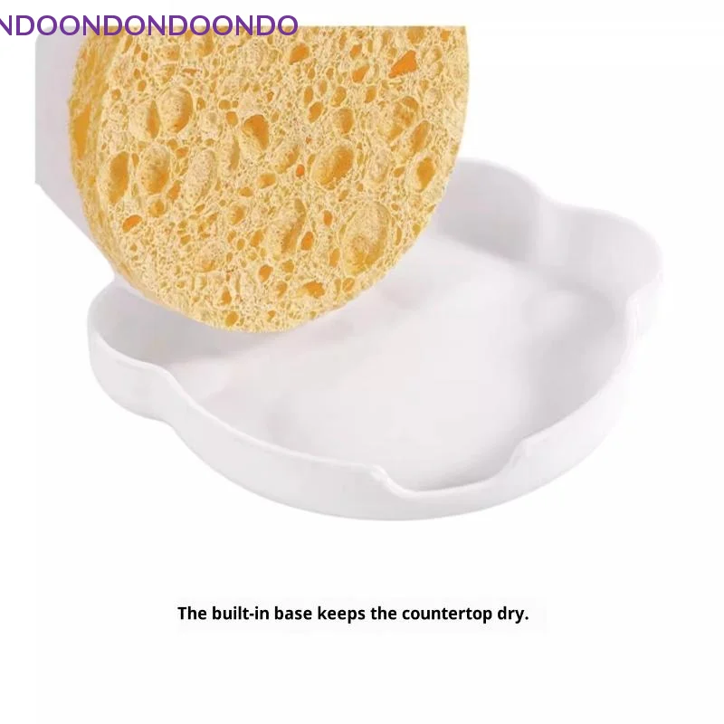 

Cute Cat Kitchen Bru Sponge Dishcloth Pot Brush Wood Pulp Cotton Magic Cleaner Brush Special Tool For Kitchen Burning