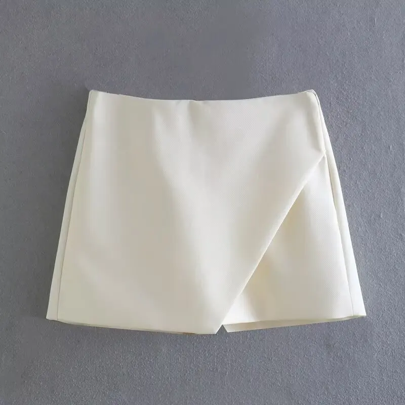 Fall Winter 2024 Women's Fashion Versatile Asymmetrical Multi-Color Skirt-Pants 3152532 Elegant Short Midi Skirt for Ladies