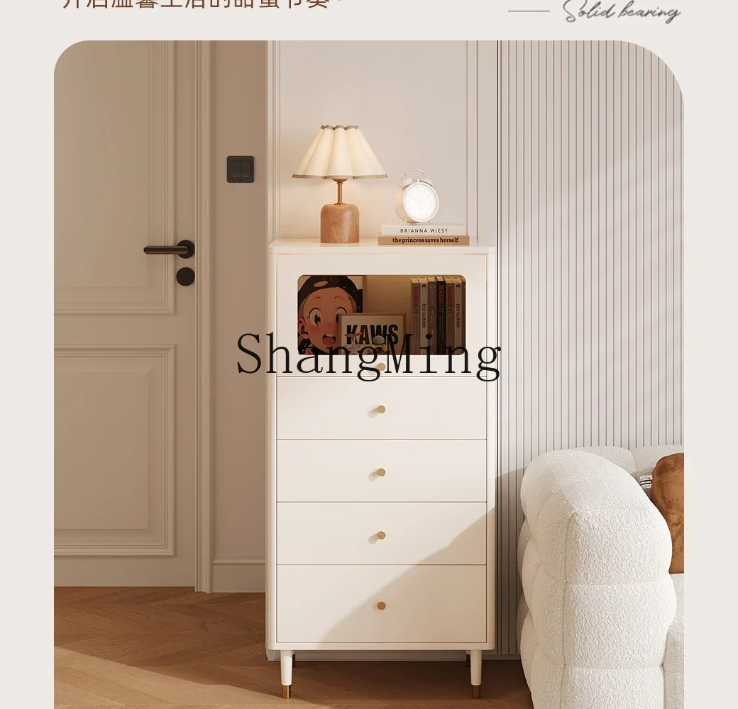 

ZYYsolid wood edge few living room sofa side cabinet small apartment against the wall high-end dresser storage cabinet