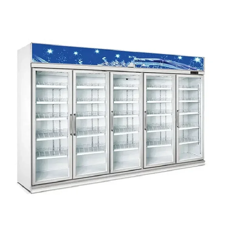 Commercial Supermarket Freezer Beverage Display Cabinet