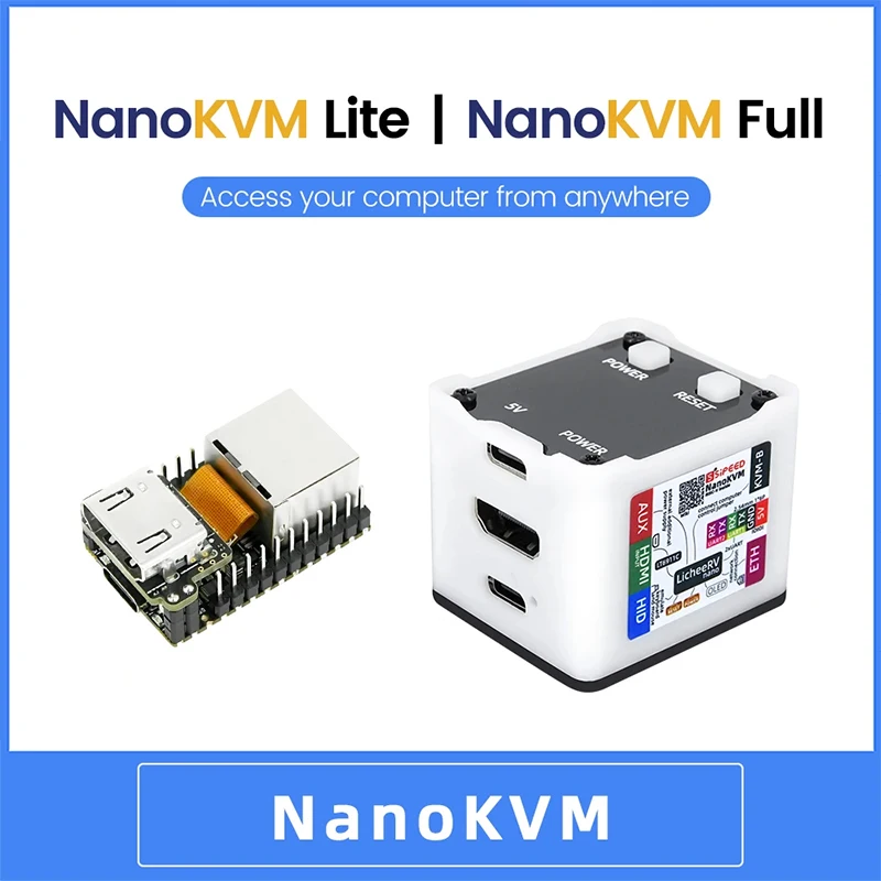 

Sipeed NanoKVM PiKVM Мини-сервер с дистанционным управлением и обслуживанием HDMI-совместимый для Raspberry Pi белого цвета