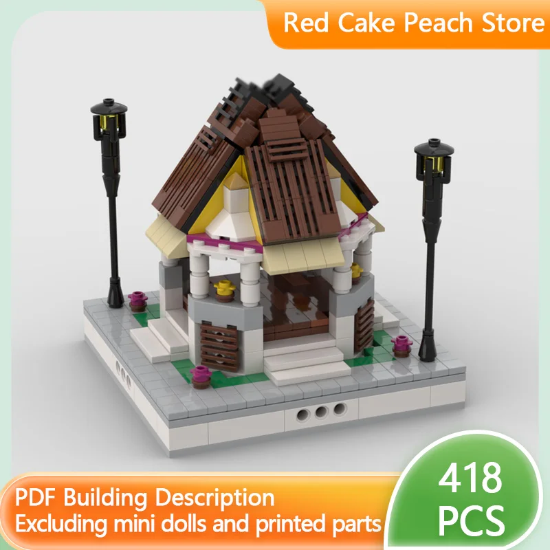 

Модель городской улицы MOC: Сборный конструктор из мини-блоков — архитектурная модульная конструкция, подарок для детей на праздники, игрушка для сборки