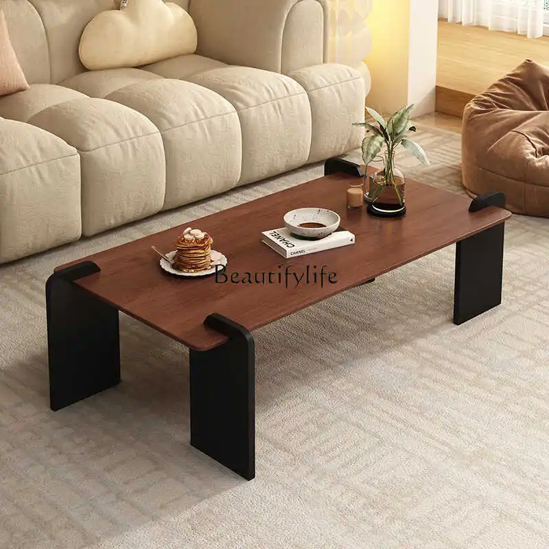 

Italian minimalist coffee table modern simple living room table household small apartment coffee table high-end slate stone