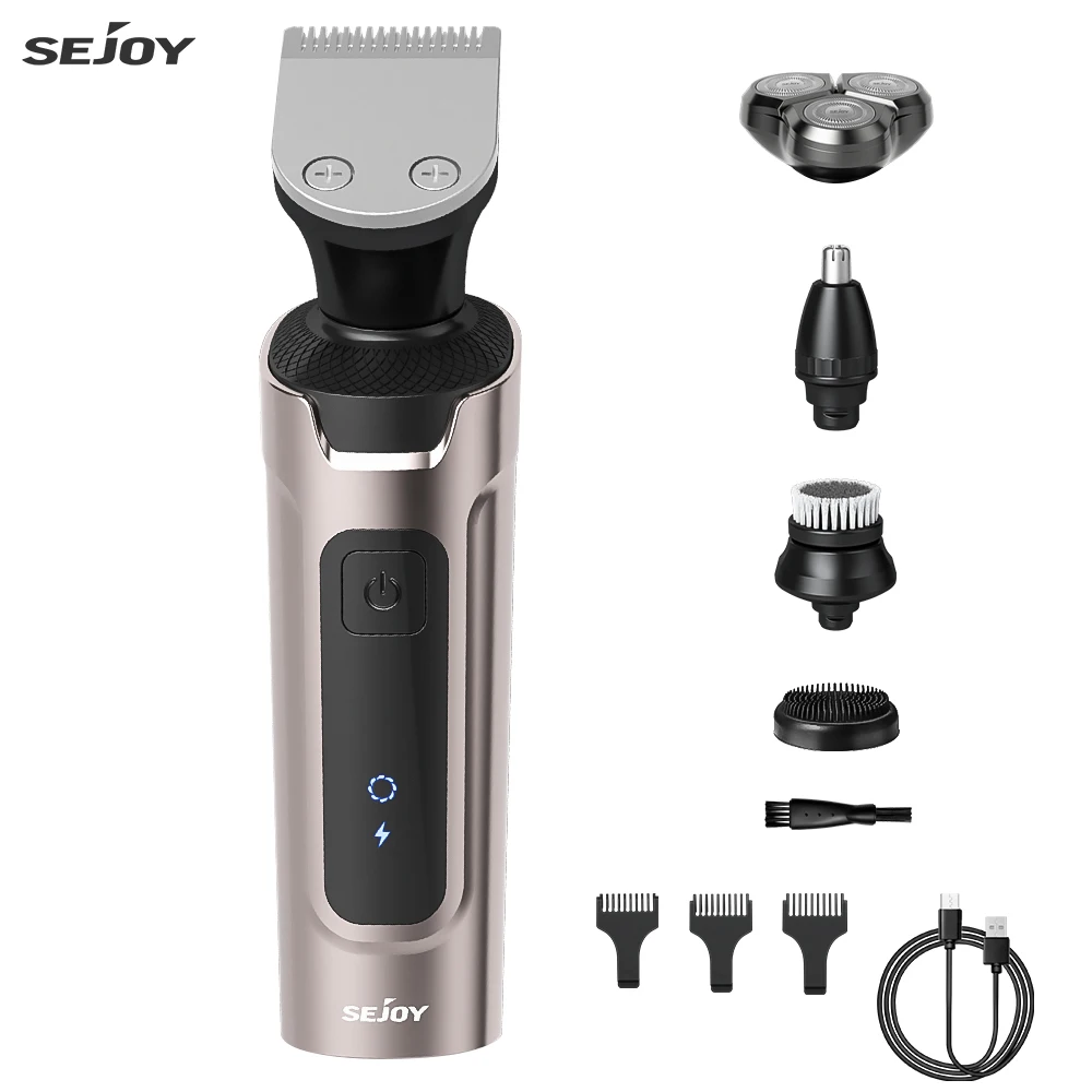 Sejoy Electric Hair Clipper for Men  5 in 1 Electric Nose Hair Trimmer Professional Cutting Machine Rechargalbe