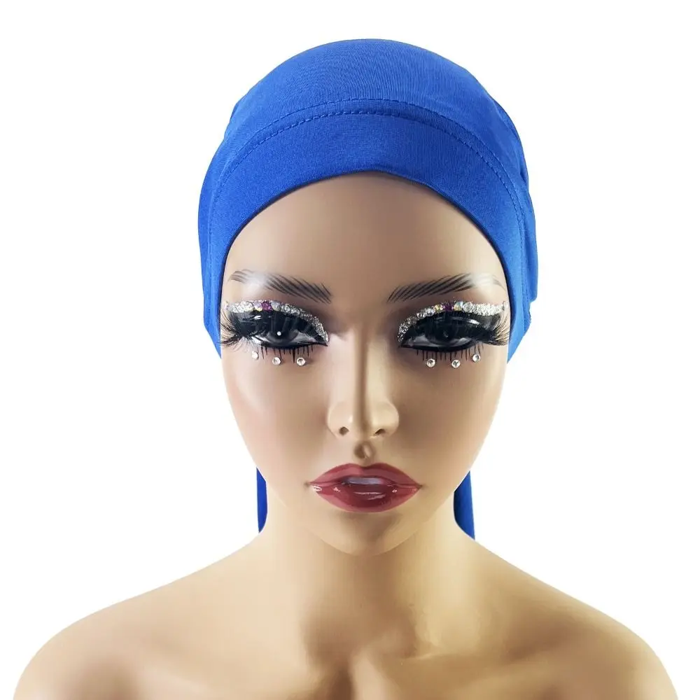 Unisex Spandex Dreadlocks Tube Sock Wide Elastic Headband Cap Long Hair Satin Head Wrap for Women Men Sleeping Caps