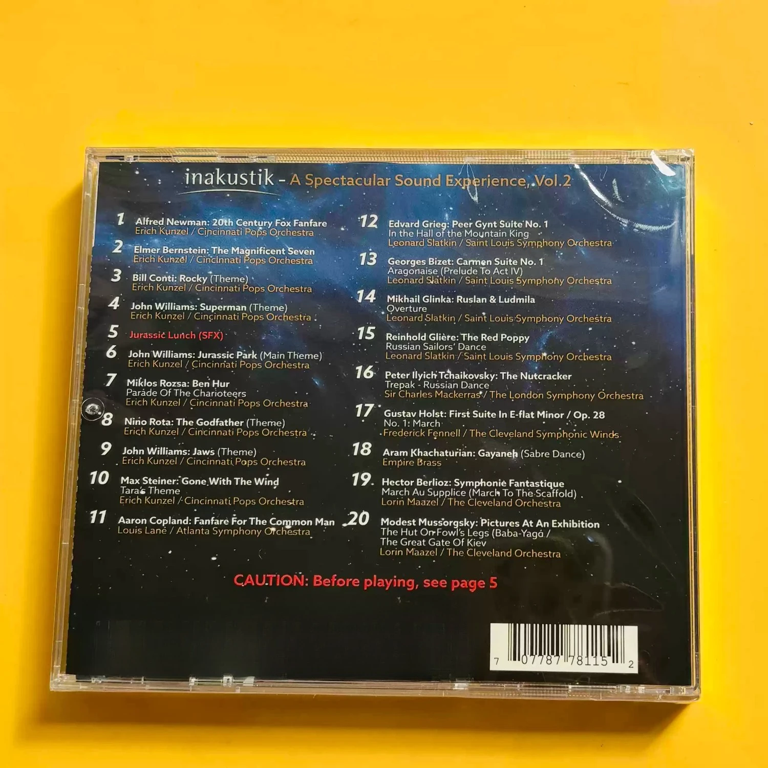 Uma Experiência Sonora Espectacular Vol.1+Vol.2, Disponível em Conjunto ou Individualmente, Apresentando Telarc 24K Gold CD Edições Inakustik UHQ-CD