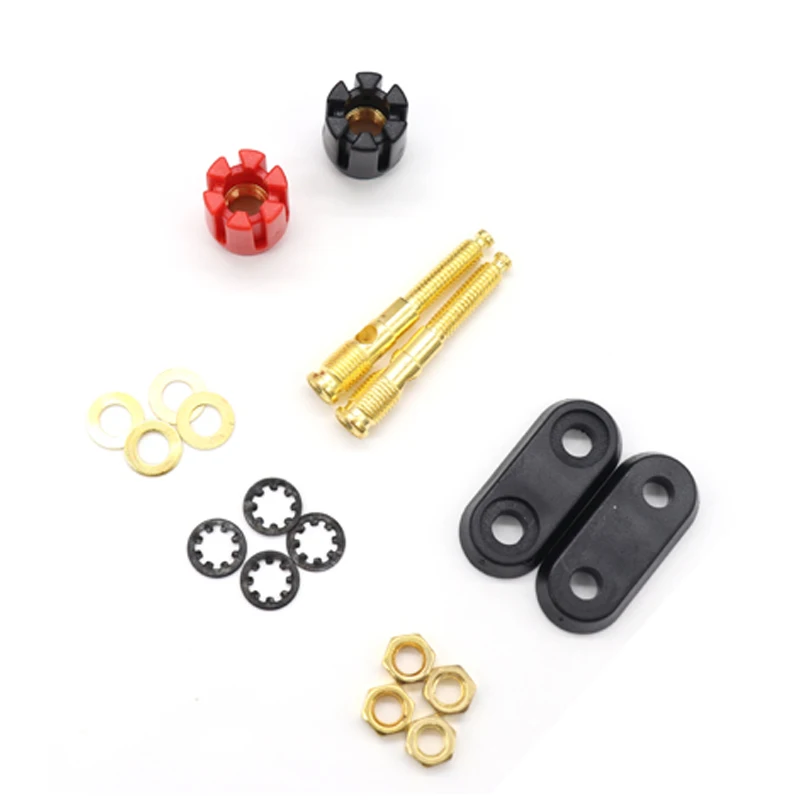【5-1PCS】Banana plugs Couple Terminals Red Black Connector Amplifier Terminal Binding Post Banana Speaker Plug Jack