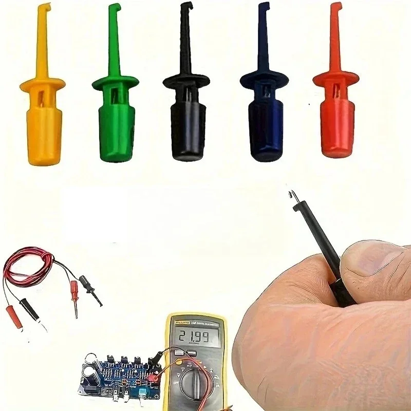 Mini Single Test Hook Clip Test Probe For Electronic Testing IC Grabber Small Size Round Crocodile Clip Hook Test Clip