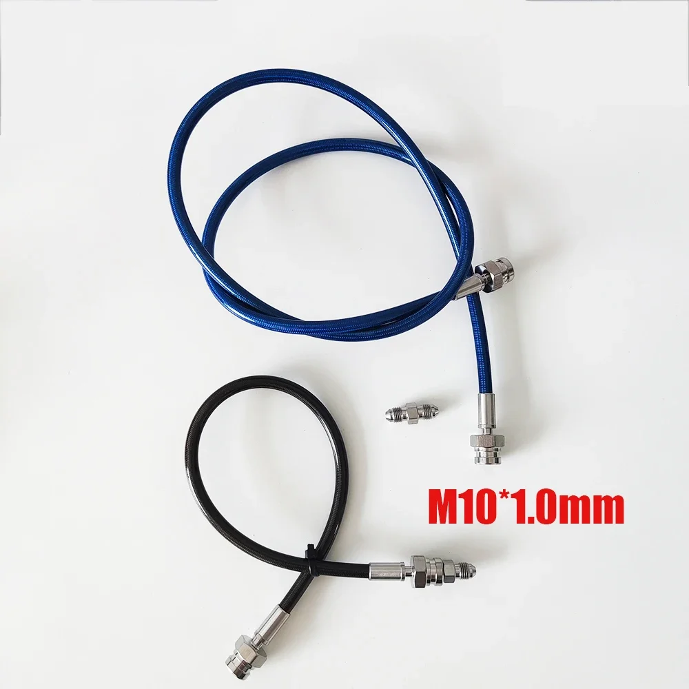 AN3 Brake Fuel Hose Motorcycle Brake Or Clutch hose Lines Nylon flexible hose M10*1.0mm Rotating joint Universal 30-500CM