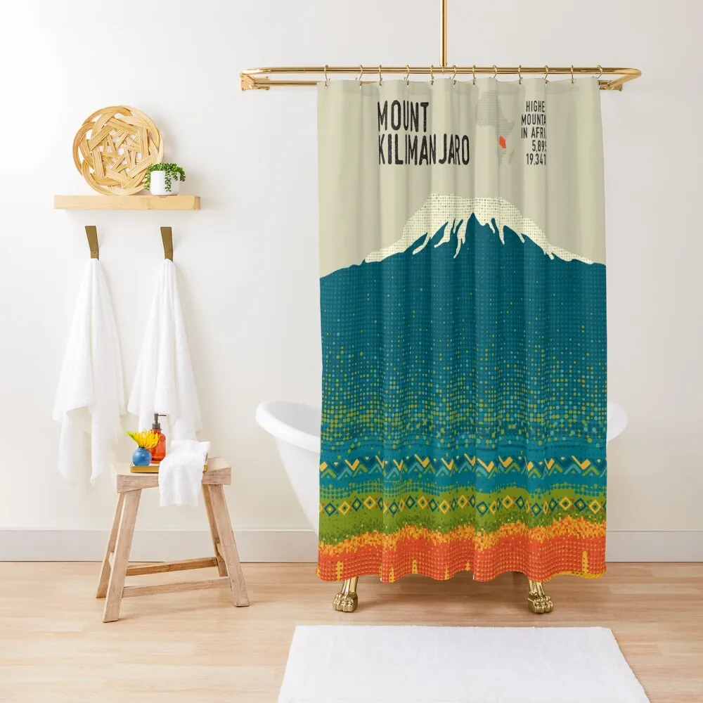 

Mount Kilimanjaro Shower Curtain Bathroom Shower Set Bathroom Fabric Bathroom Deco Bathtub Curtain