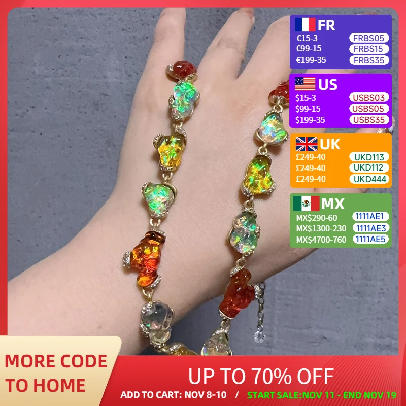 

Vintage Collar Choker Necklacenatural Stone Shape Colorful Glass Clouds Charm Woman Jewelry Gold Color Accessories Party 2025
