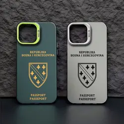 Bosnia and Herzegovina Passport Phone Case For iPhone 16 15 14 13 12 11 mini Pro Max X XR XSMAX 8 7 Plus Anti Fall Matte Cover