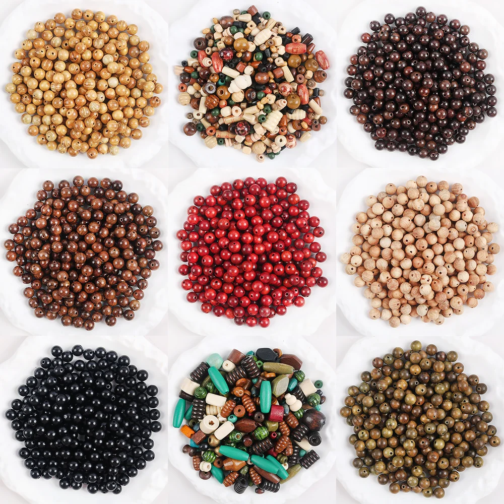 

1bag Natural Thuja Wooden Beads Round Loose Spacer Bead with Aroma for Jewelry Making DIY Braceelt Necklace Accessories
