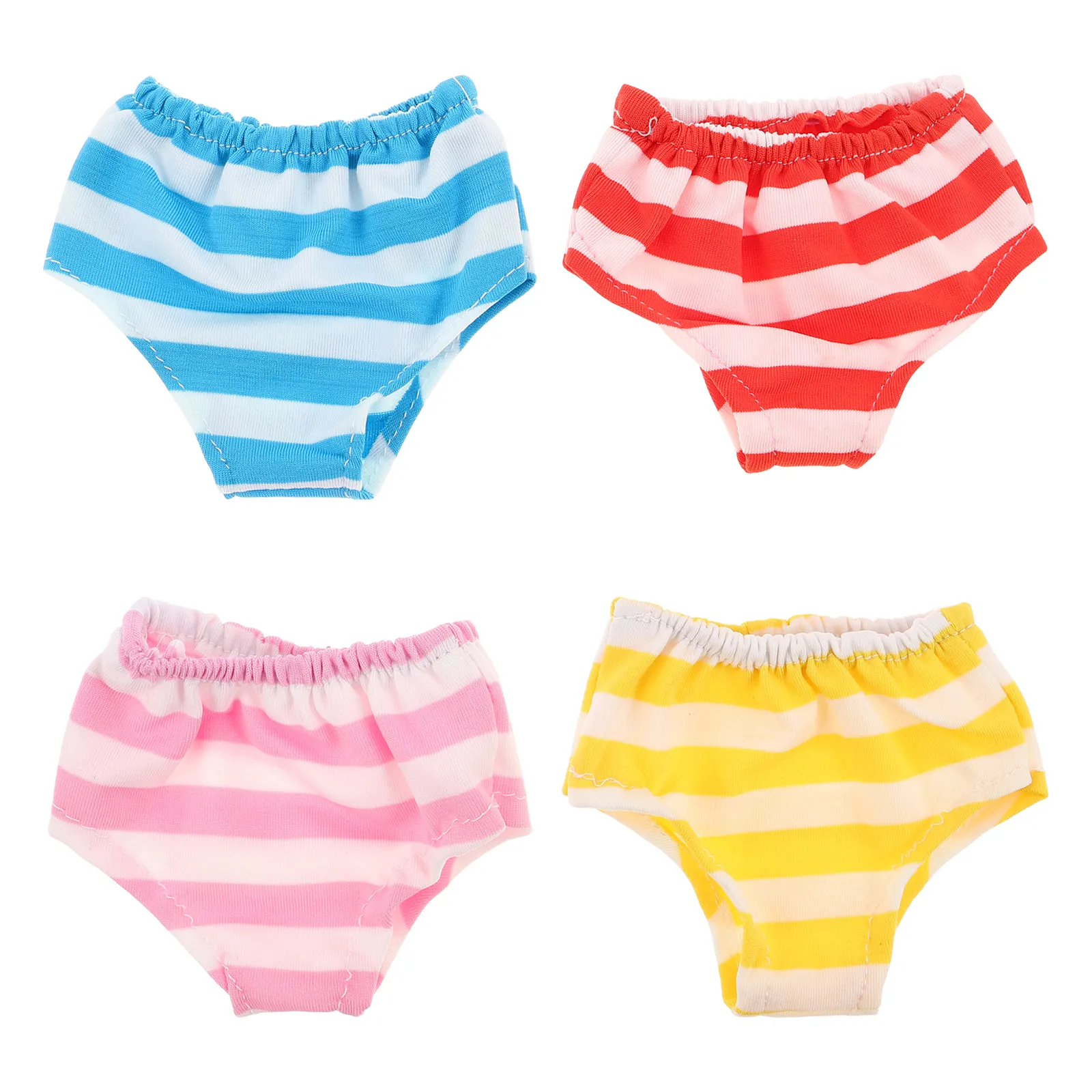 4Pcs Soft Underwear Set for 18 Inch Elastic Waistband Reusable Underpants Daily Dressing Clothes Accessories
