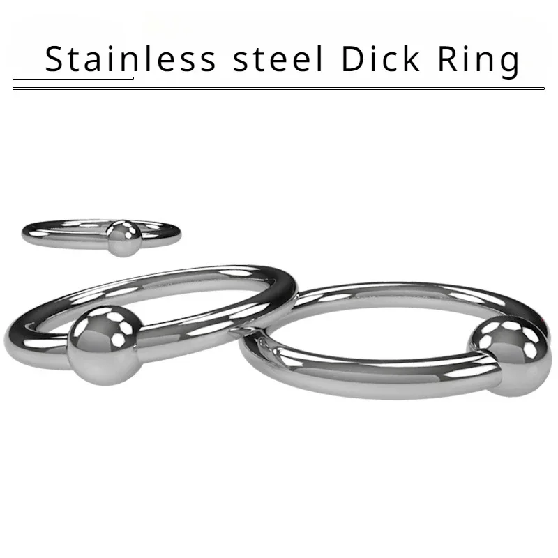 SexyToy Metal ColorRound Cockring Male Chastity Device StainlessSteel Penis Plug Dick  Ring Bondage Belt Customizable Delay loop view 3