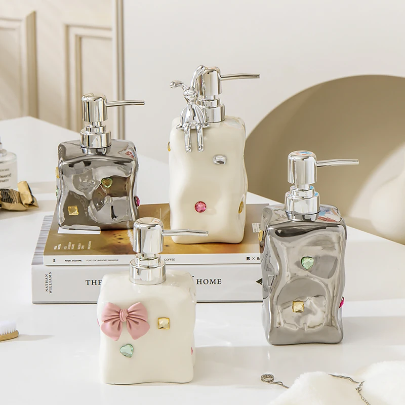 Creative soap dispenser Ceramic hand sanitizer shower gel Shampoo separate bottle lotion press bottle shampoo dispenser