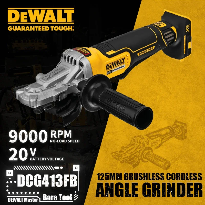 DEWALT DCG413FB Brushless Cordless Paddle Switch 125MM(5 in.) Angle Grinder 20V Lithium Power Tools Bare Tool