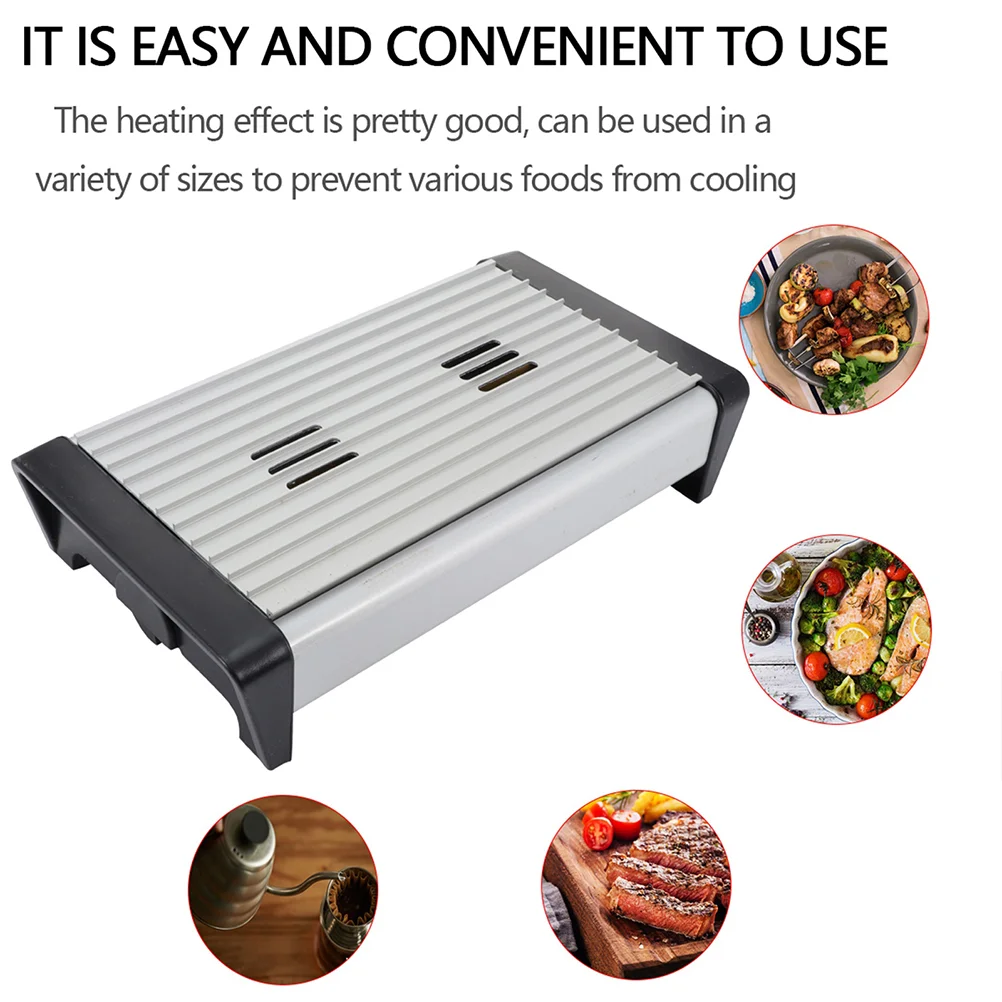 Electric Warming Plate Heating Furnace Desk Top Heater Canteen Kitchen Gadget Coffee Warmer Aluminum