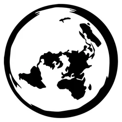 Car Sticker Creative Personality Planet Earth Flat Map Car Accessories Laptop Waterproof Sunscreen Vinyl Decals