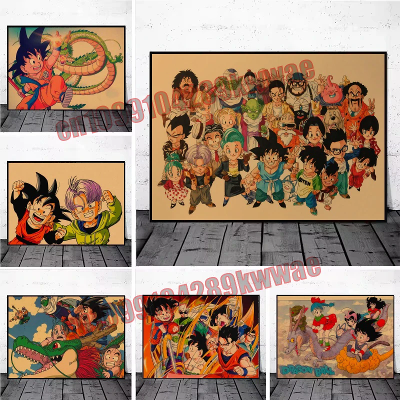 

Super Saiyan Anime Dragon Ball Characters, Goku, Poster, Suitable for Home Bedroom Cafe Wall Art Deco Canvas Painting Gift