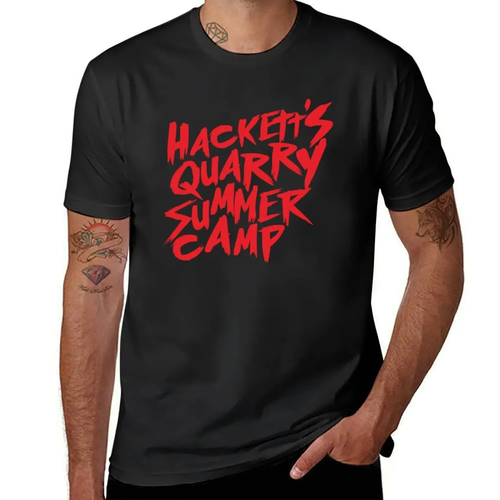 

Hackett_s Quarry Summer Camp horror T-Shirt sweat plus sizes shirts graphic tees Men's t-shirts