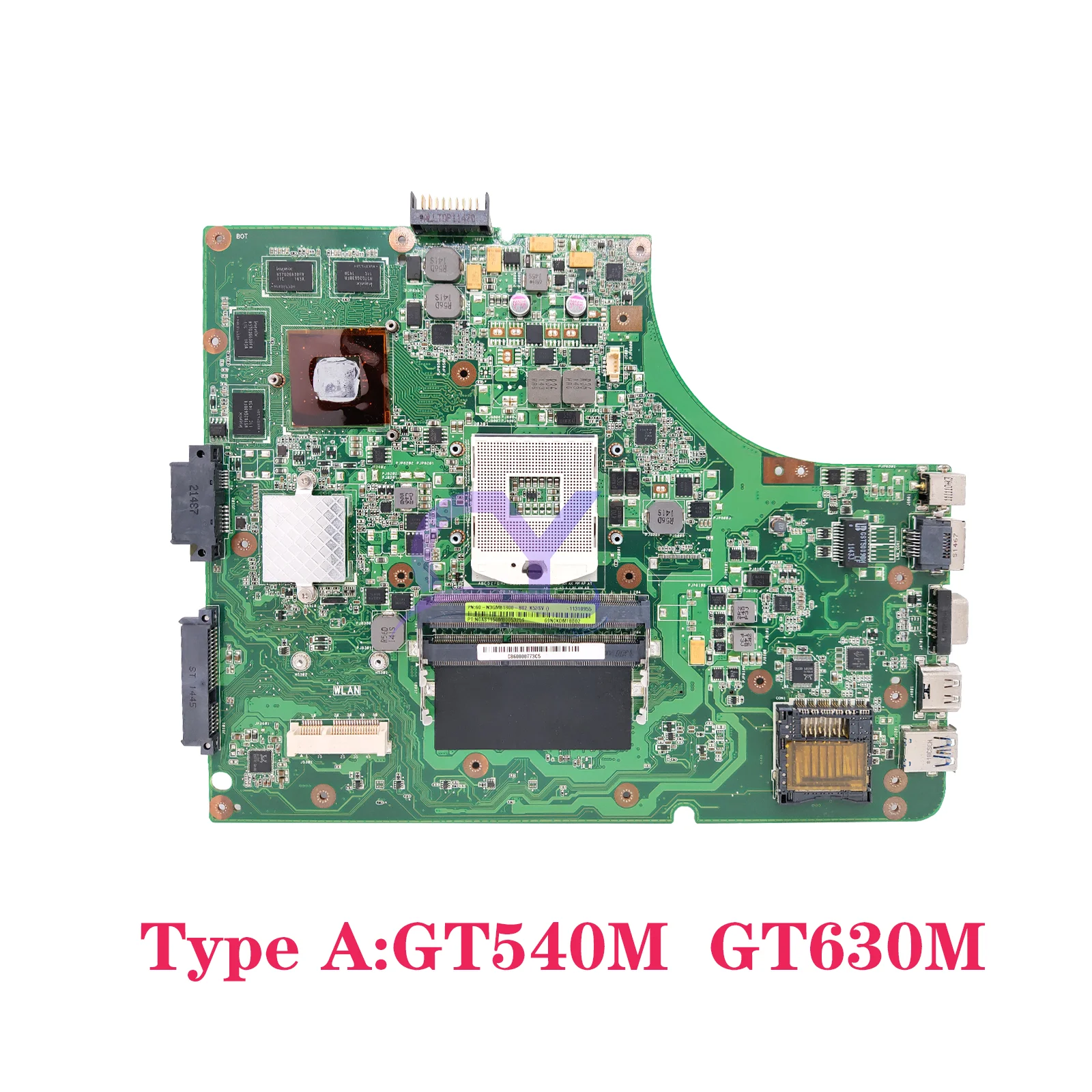 K53SV Mainboard For ASUS K53S K53SM K53SJ K53SK K53SC A53S X53S P53S Laptop Motherboard GT520M GT540M GT630M-V1G/V2G