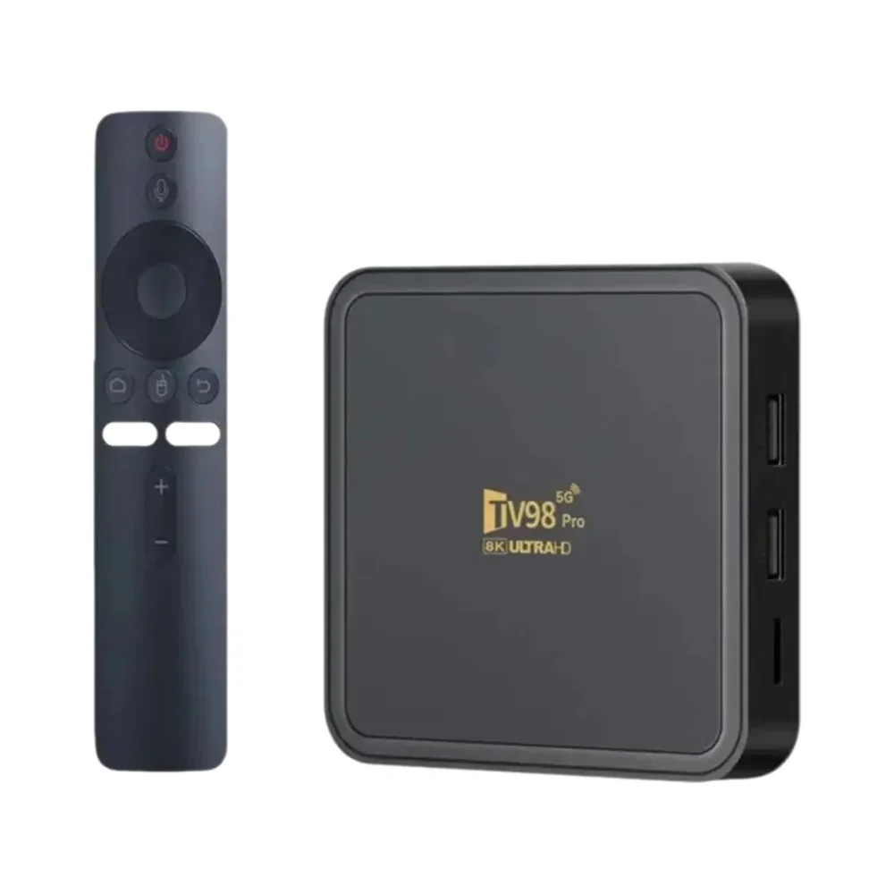 TV98 Pro TV Box Android 14 Obsługa HD 8K 4K WiFi 4G 5G Pilot Głosowy Odtwarzacz Multimedialny 8GB 128GB Allwinner H313 Quad Core IPTV — 2