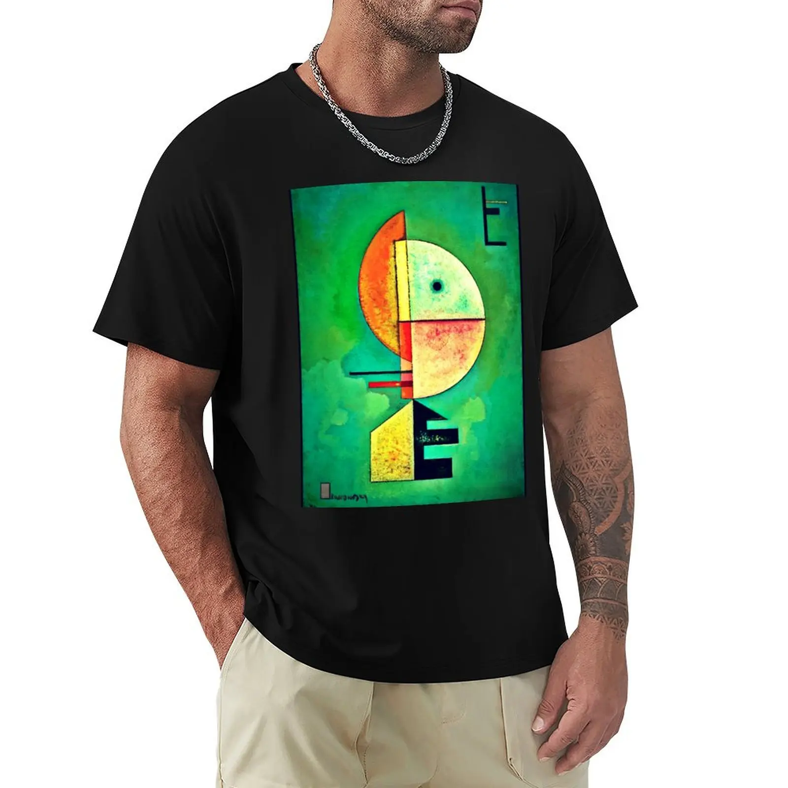 Upward by Vasily kandinsky | Kandinsky's Abstract Art T-Shirt Big and Tall Solid Color T-Shirt