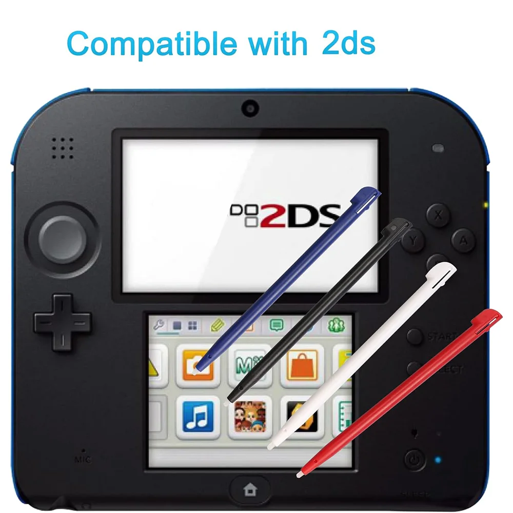 Набор пластиковых стилусов 2DS, 2 шт., сменный стилус Xahpower, совместимый с Nintendo 2DS, 4-в-1, комбинированные сенсорные стилусы