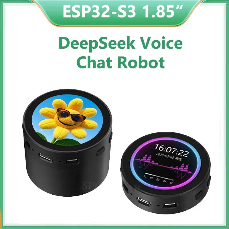 DeepSeek XiaoZhi AI Voice Chat Robot BOX ESP32-S3 Development Board 1.85 inch 360×360 Round LCD N16R8