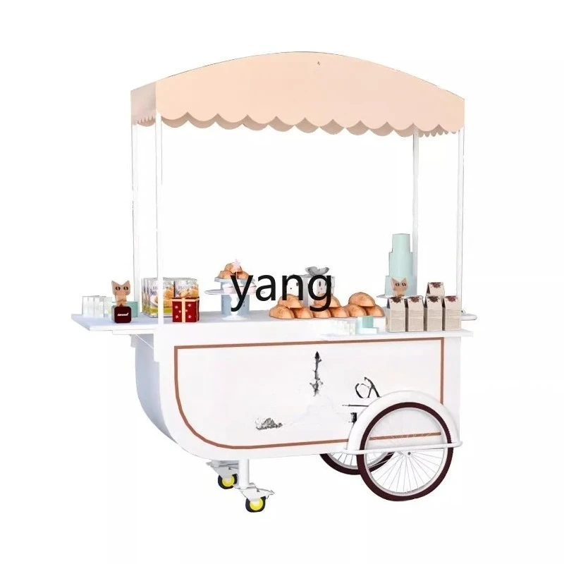 ltt shopping mall stall creative wrought iron movable dining car scenic night market display car