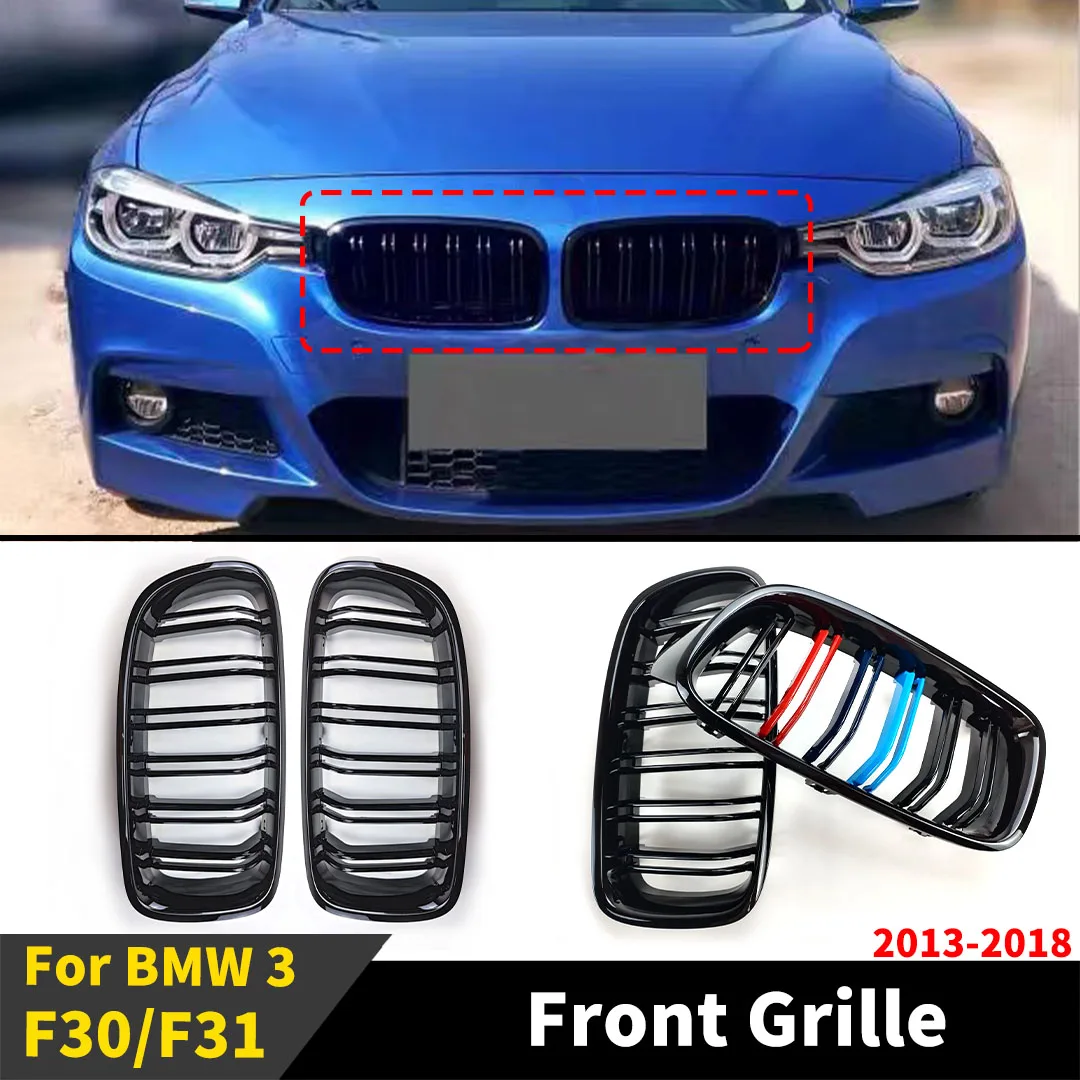 

Upgrade 2 Line Body Kit Front Bumper Kidney Grill Hood Inlet Grille For BMW 3 Series F30 F31 F35 2013-2018 325i 328i 320i Tuning