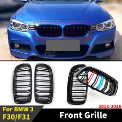 Upgrade 2 Line Body Kit Front Bumper Kidney Grill Hood Inlet Grille For BMW 3 Series F30 F31 F35 2013-2018 325i 328i 320i Tuning