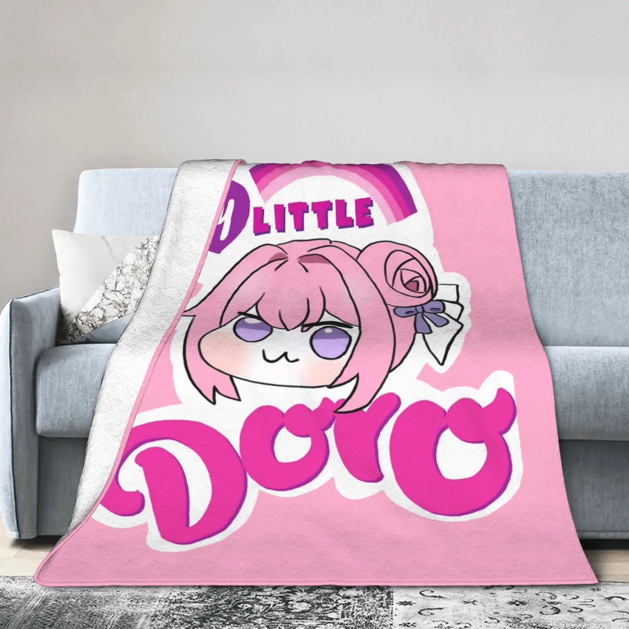 My Little Doro Meme Nikke Anime Cartoon Game Blankets Fleece Decoration Super Soft Throw Blankets for Home Car Bedspread