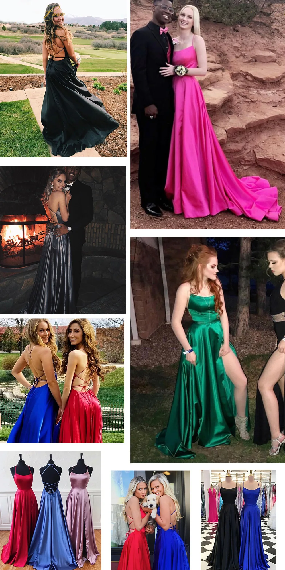 Satynowa plaża Maxi damska sukienka na boże narodzenie seksowne rozcięcia po bokach regulowane paski wieczorowa sukienka na studniówkę tanie sukienki dla druhny seksowna kamera