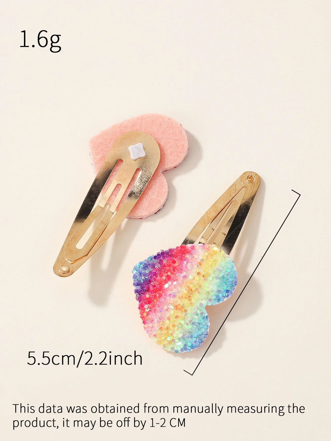 8Pcs Fashion Glitter Rainbow Flower Rabbit BB Handmade Hairpins For Cute Girls Hair Clips Barrettes Headwear Hair Accessories