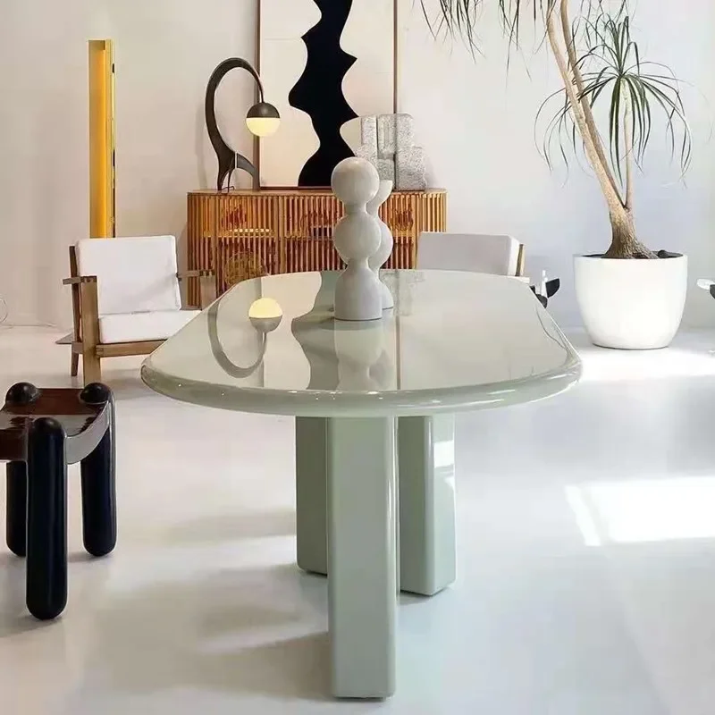 

Обеденный стол: итальянский минималистичный обеденный стол, художественный обеденный стол для небольшой квартиры.