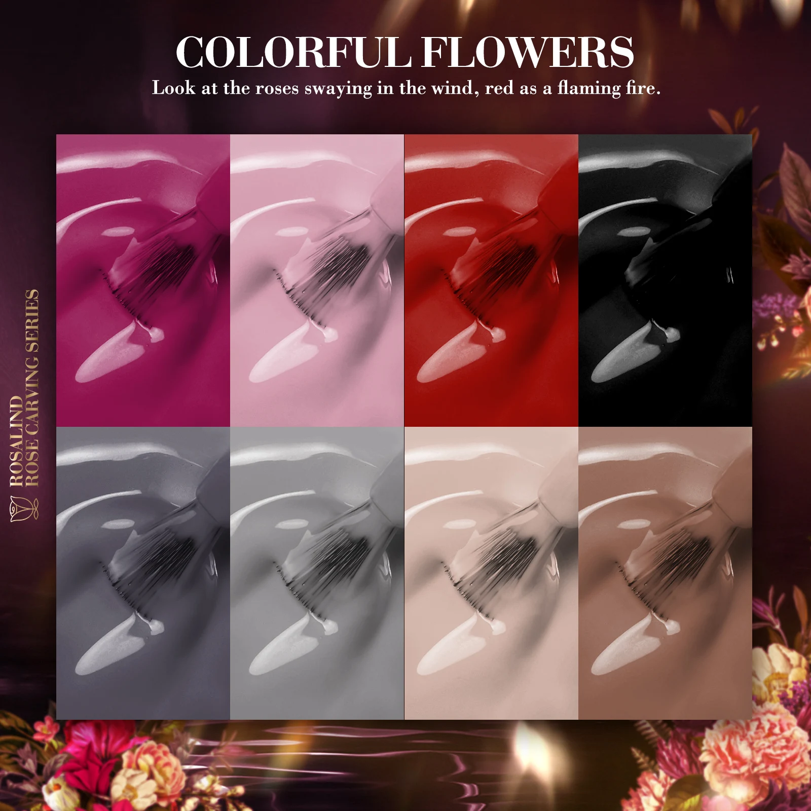 

ROSALIND Mini Nail Polish Gel Shiny Color Set Gel Varnishes Kits Nail Polishes Hybrid Semi Permanent UV Gel 8/12/20pcs Gift Kits