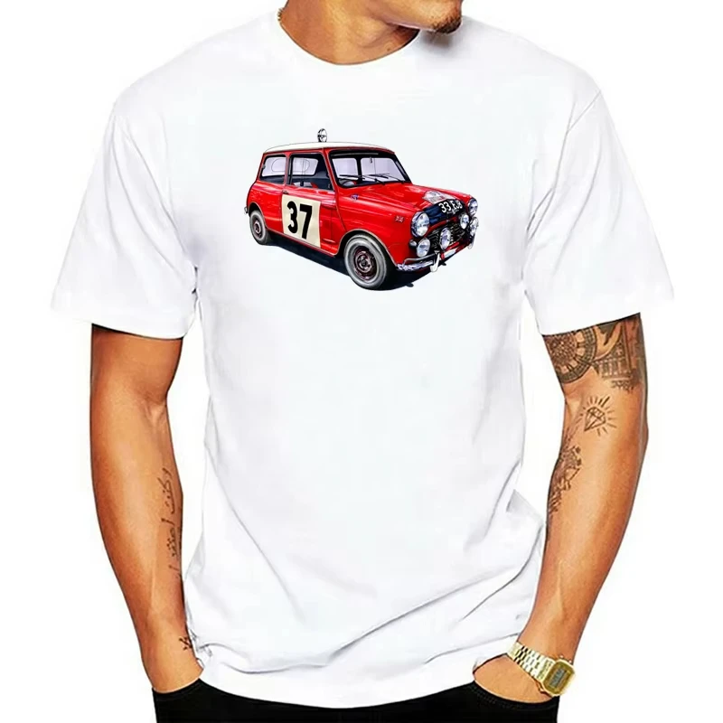 Monte Carlo Rally Mini Herren T-Shirt Cooper S 33 EJB 1275cc Classic Car Show Herren Sommermode T-Shirt