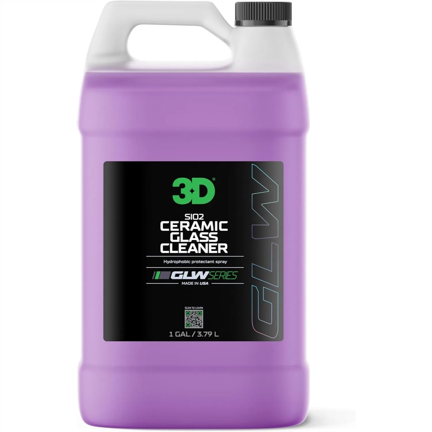 

3D SiO2 Ceramic Glass Cleaner 1 Gallon Hydrophobic Car Glass Cleaner with Rain Repellency for Streak-Free Shine and Optical