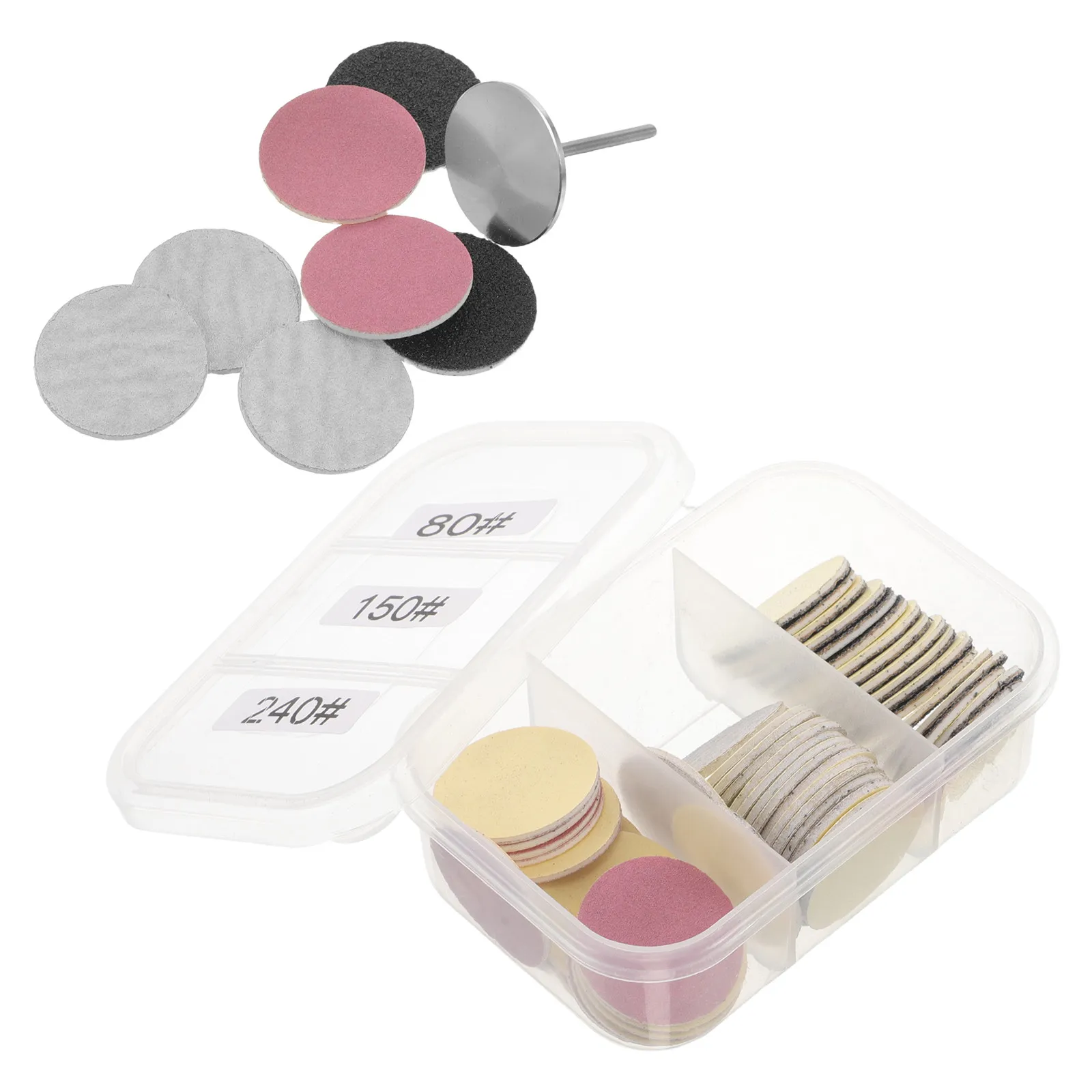 1Set Nail Care Sanding Discs 25Mm Replacement Sandpaper Disc Foot Sanding Paper Dead Skin Remover 80 150 240 Grit Manicure