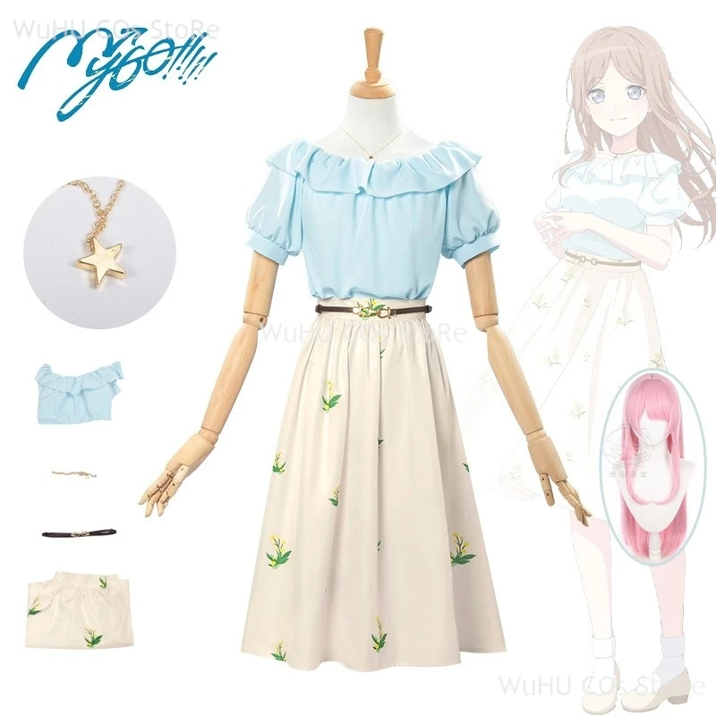 Anime BanG Dream MyGO Cosplay Anon Chihaya Cosplay Costume Daily Suit Full Set Dress Wig Uniform Women Carnival Party Costume