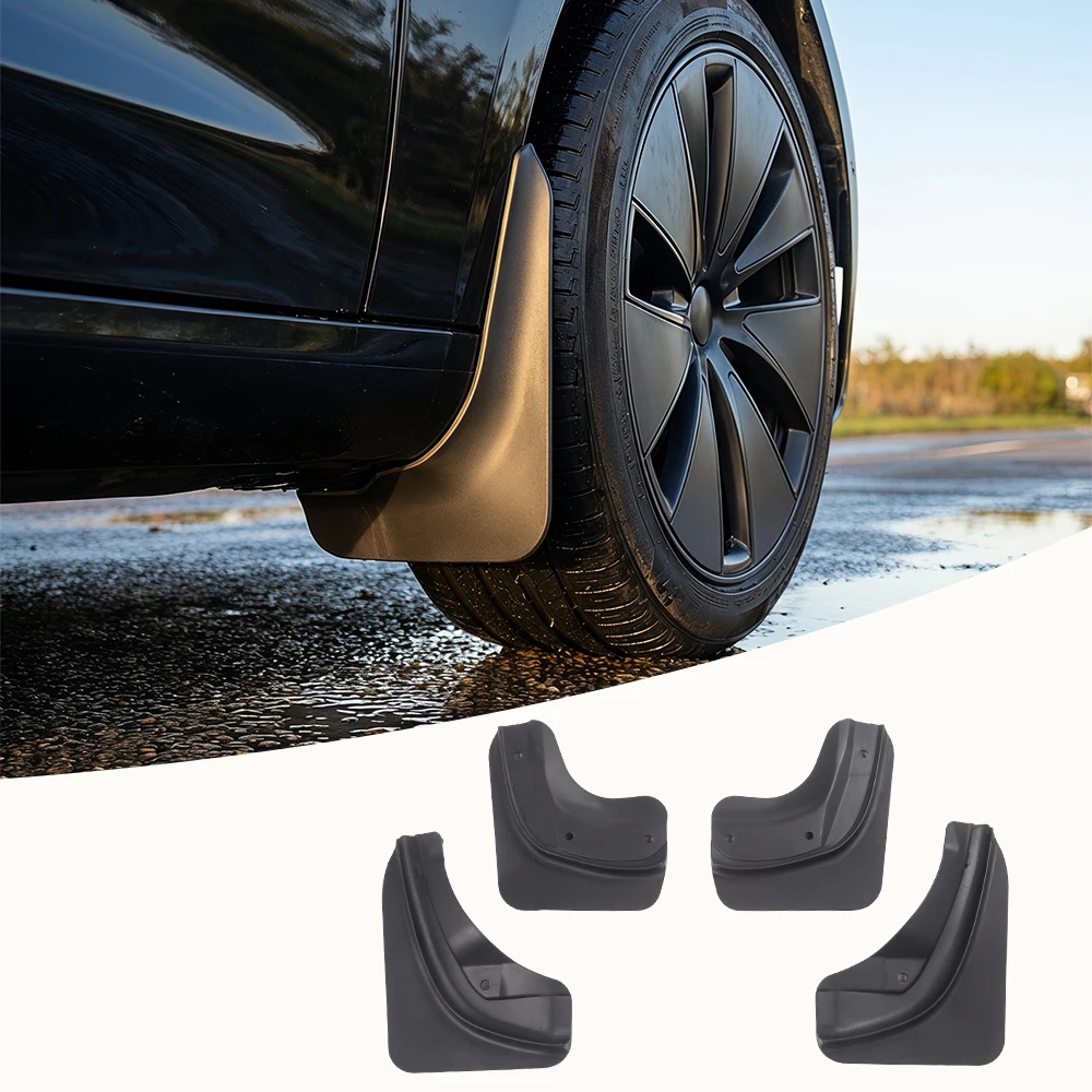 Upgraded Mud Flaps For Tesla Model 3 Highland 2024-2026 Mudguards Fender Anti-Sand Guard Protector Cover Exterior Accessories